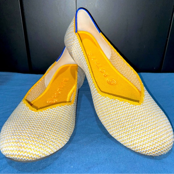 ROTHY'S Marina Striped Round Toe Ballet Flats Shoes Size 8 Retired